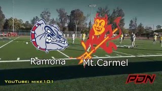 Ramona 1 vs Mt.Carmel 3 - High School JV Soccer Highlights