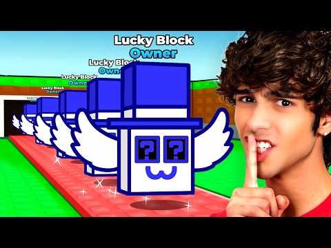 I Got 100 *OWNER* LUCKY BLOCKS in Steal a Brainrot…