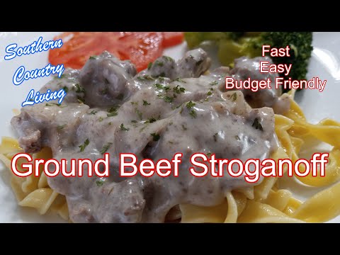 Ground Beef Stroganoff  --  Fast and Easy Budget Friendly Weekday Meal
