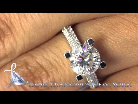 ER-0200 - 3.55 Carat D-SI2 Certified Natural Round Diamond Engagement Ring 18k White Gold