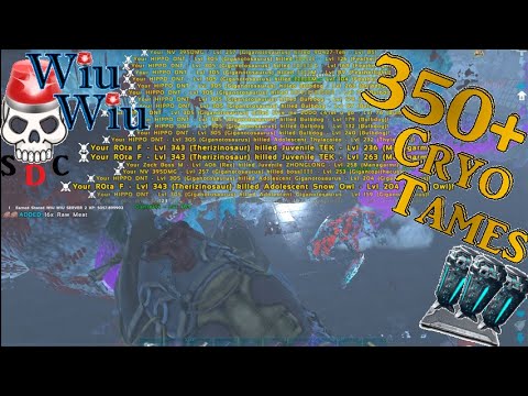 BIGGEST ICE CAVE MEATRUN so far & 350+ Cryo Tames as LOOT  | Ark Official PvP