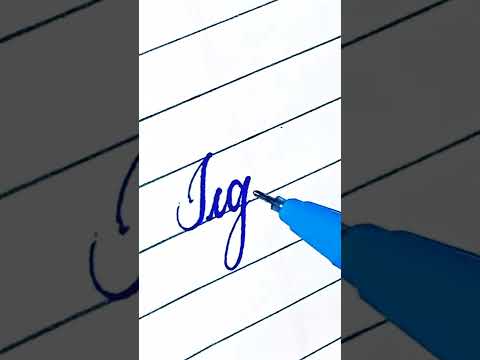 writing a name "Jigna" in cursive writing✍️ #shorts