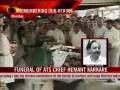 Slain Maharashtra ATS chief given state funeral.