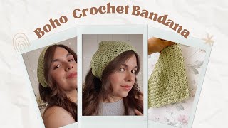 Easy Crochet Bandana Tutorial, Triangle Crochet Bandana