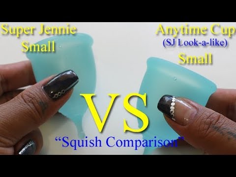 Super Jennie vs Anytime Cup SM "Squish" - Menstrual Cups