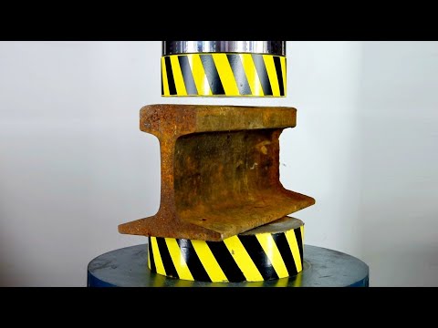 500 TON HYDRAULIC PRESS VS RAILWAY RAIL
