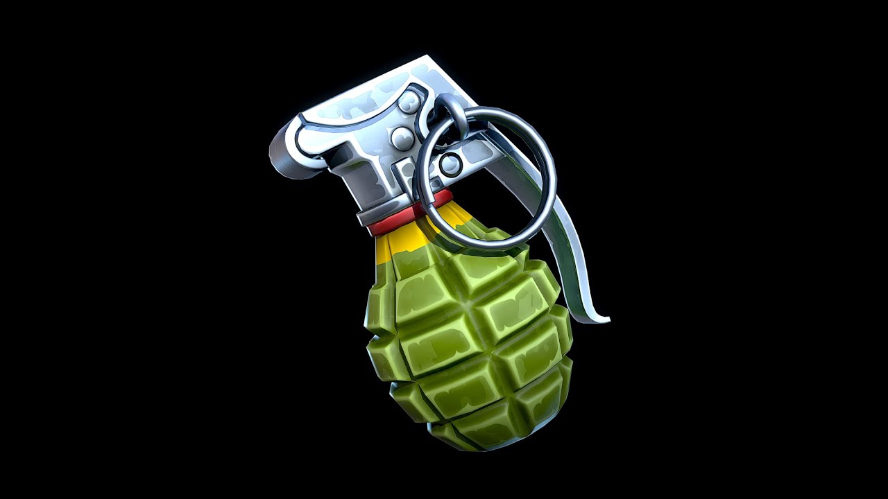 Stylized Frag Grenade 3D Model