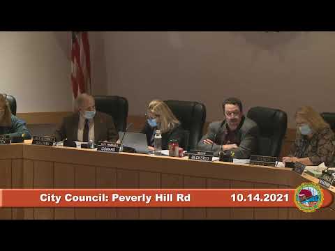10.14.2021 City Council Peverly Hill Road Improvement Plan