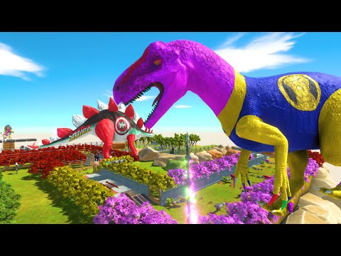 CAPTAIN AMERICA RANGER DINOSAURS VS BIGGEST THANOS ALLOSAURUS -Animal Revolt Battle Simulator