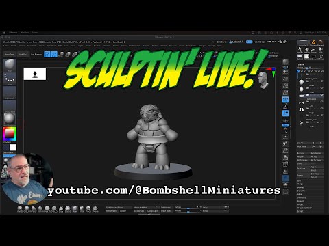 Sculptin' Live in ZBrush - Blocking out the Ninja Turtle!