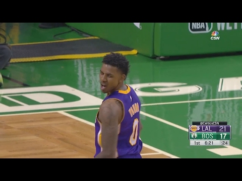 Nick Young Nails a Three & Gallops up the Court | Lakers vs Celtics | Feb 3, 2017 | 2017 NBA Season