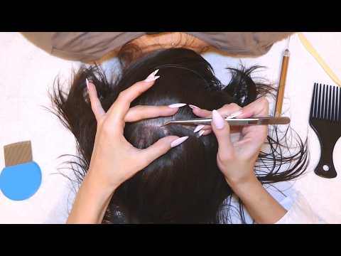 3HRS+ ASMR Detailed SCALP Exam with Sensory Tests, Lice Check, Treatment, & Hair Parting