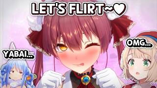 【ENG Subs】 Drunk Marine Calls Ui & Pekora and Goes Completely YABAI LMAO (Hololive)