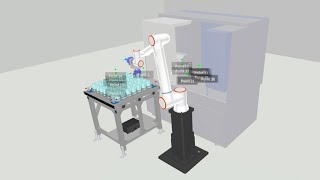 【ロード・アンロード】協働ロボット_ワークストッカーからNC・MCに投入/取り出し