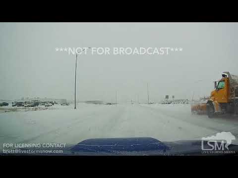 02-19-2018 Rapid City, South Dakota - Close Accident Dash Cam Snowy Commute