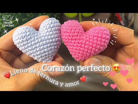 Corazón Perfecto a Crochet 💖 | Ideal para llaveros o amigurumis 🧸