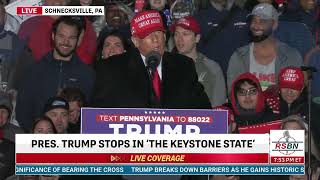 FULL SPEECH: President Trump Delivers Remarks at Rally in Schnecksville, PA - 4/13/24