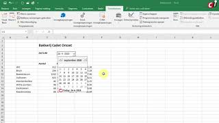 Excel 2016 - Datumkiezer