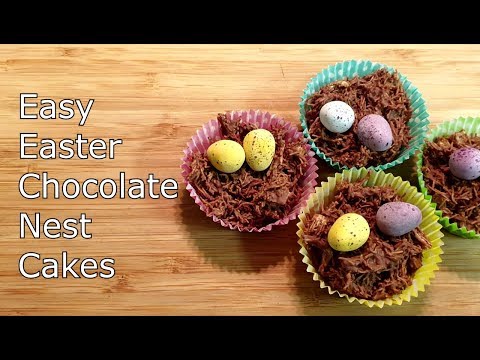 Easy Easter Chocolate Nest Cakes