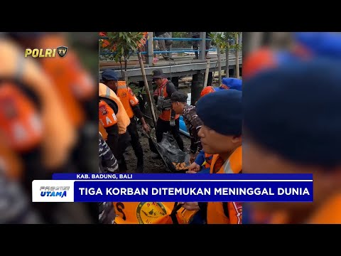 POLDA BALI BERSAMA TIM SAR GABUNGAN EVAKUASI TIGA KORBAN BANJIR DI KAWASAN MANGROVE KUTA BALI