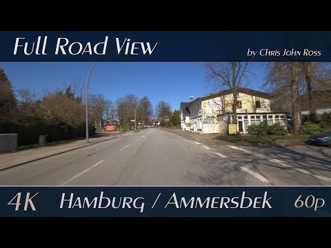 Hamburg/Ammersbek, Germany: Sasel, Bergstedt, Lottbek - Saseler Chaussee, Bergstedter Chaussee - 4K