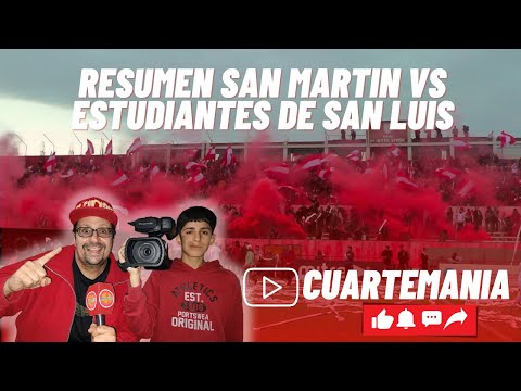 SAN MARTIN VS ESTUDIANTES DE SAN LUIS - TODA LA FIESTA EL COLORIDO, AL ESTILO DE CUARTEMANIA