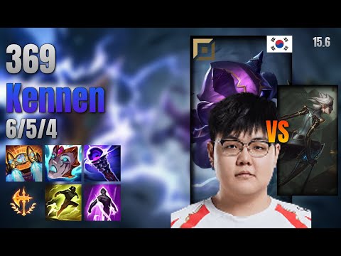 369 Top Kennen vs Camille lol KR solo rank Full Game 15.6 | 369 케넨 vs 카밀