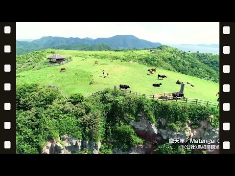 【空撮】摩天崖~春夏~＠島根県観光連盟