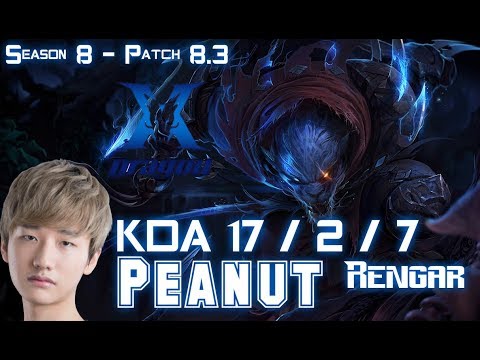 KZ Peanut RENGAR vs KHA'ZIX Jungle - Patch 8.3 KR Ranked