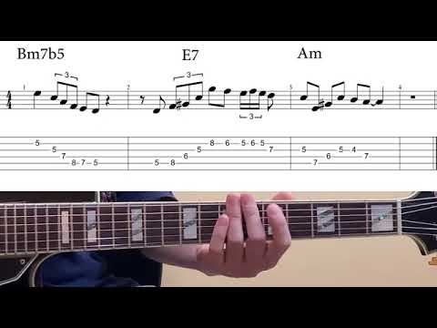 5 Minor 2-5-1 Jazz Lick Exercises In Am #2 - Wes Montgomery, George Benson Style