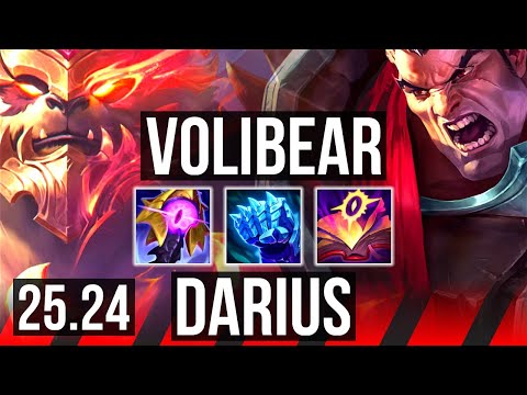 VOLIBEAR vs DARIUS (TOP) | Good KDA: 10/1/7 | EUW Master | 25.24