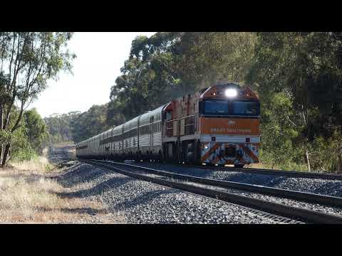 Journey Beyond Rail's Great Southern Passenger Train through Avenel!