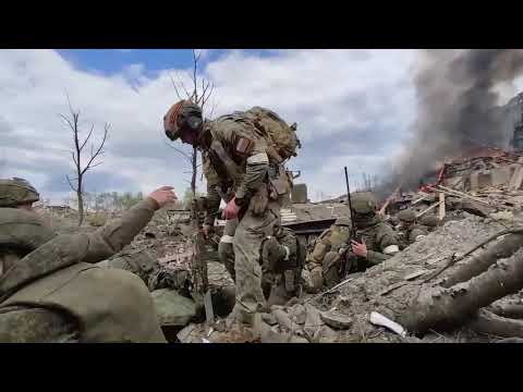 Chechen Special forces under Ukrainian sniper fire.