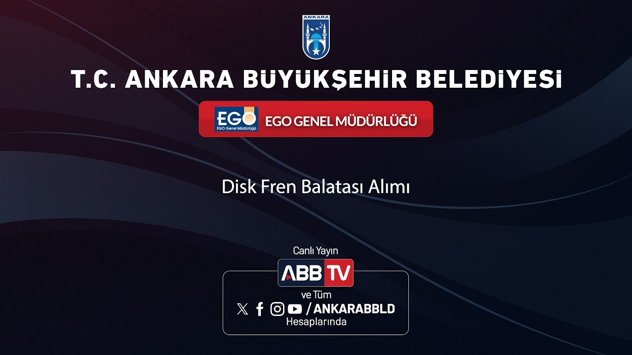 EGO GENEL MÜDÜRLÜĞÜ - Disk Fren Balatası Alımı