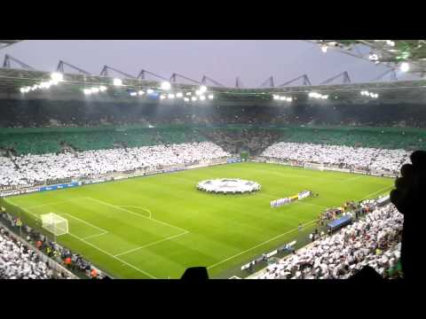 Bor. M'gladbach vs Dynamo Kiew 21.08.12 Einmarsch mit CL-Hymne