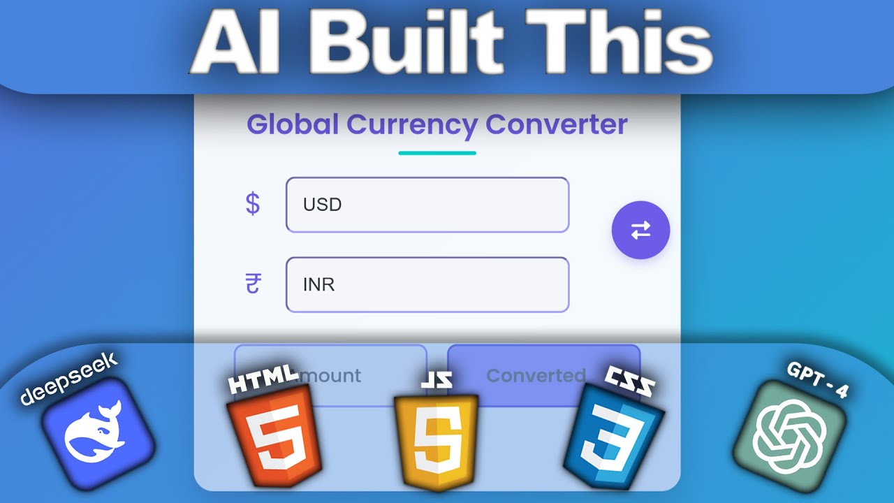 Build a Currency Converter Website with ChatGPT | HTML CSS JS Project for Beginners!