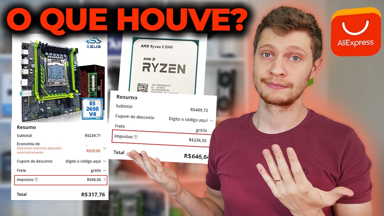 COMO FICA SEU PC GAMER COM AS NOVAS TAXAS DO ALIEXPRESS? SUBIRAM OU ABAIXARAM?
