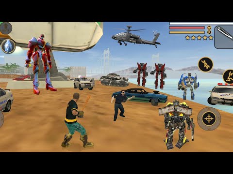 Vegas Crime Simulator (Vegas Hero Fight Robot Car thru Baseball) Vegas Hero Hit Baseball - HD