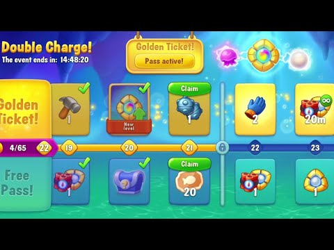 @Fishdom Win Strikes Level 10225 Challenge - 10240. Double Charge Level 21 🔓