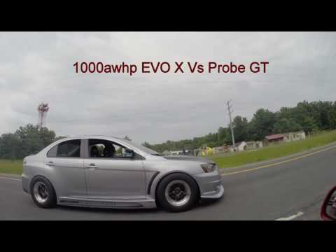 1000hp EVO X VS Probe GT VS BMW 335 VS Turbo Civic....Race meet 12