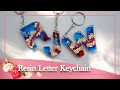 Epoxy Resin Letter Keychains for Beginners | Resin Letter keychains Ideas | Alphabet Keychain