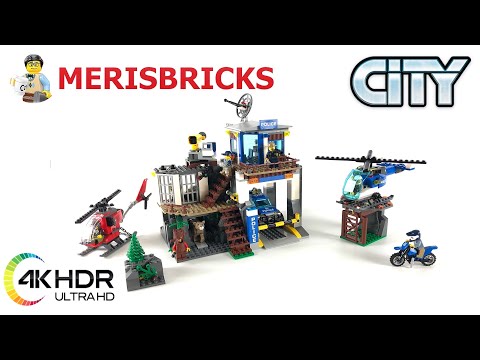 Lego 60174 - CITY - Mountain Police Headquarters - Lego Speed Build and Review 4K UHD