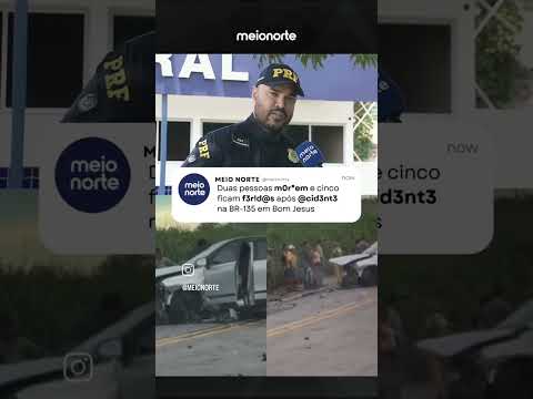 Duas pessoas morrem durante acidentes em Bom Jesus! #acidente #morte