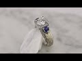 video - Three Stone Halo Juicy Light Engagement Ring