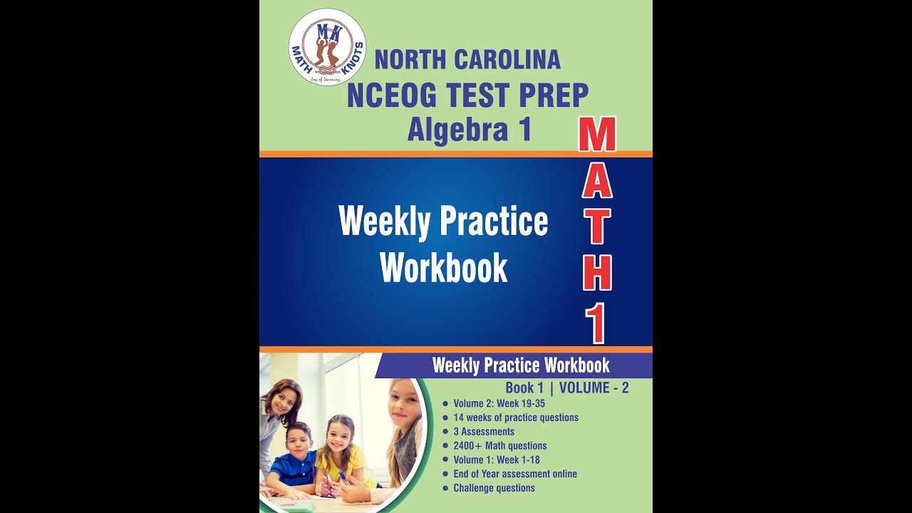 📘 North Carolina EOG/EOC Algebra 1 Test Prep Workbook Volume 2 | Book Preview