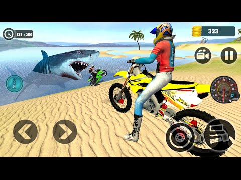 Extreme Motocross beach 3d Driving Bike Stunt  #2 - Motorbike Racing Best Bike game Android Gameplay