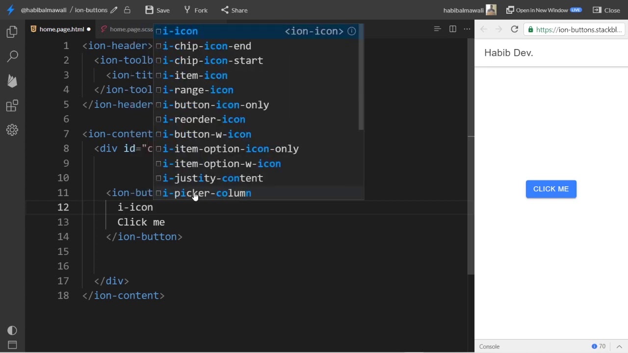 ionic V5 tutorial: understanding ionic buttons ion-button