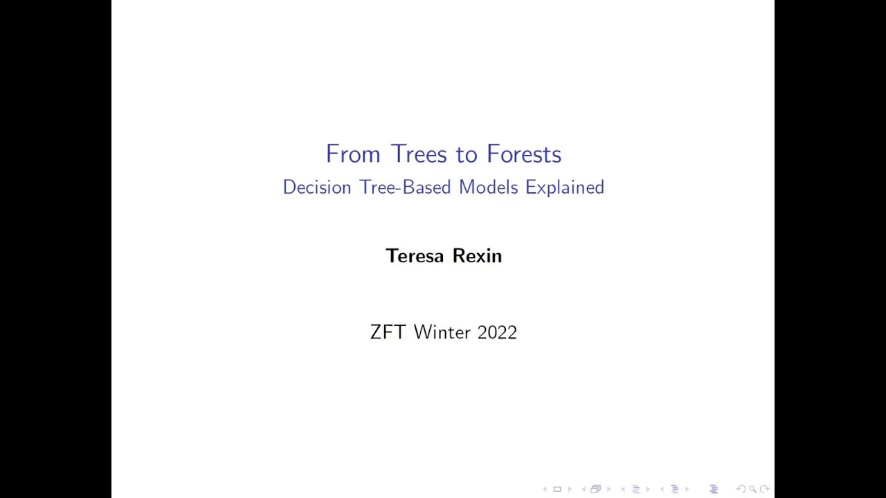 From Trees to Forests: Decision Tree-Based Models Explained (Zoom for Thought 01/19/22)