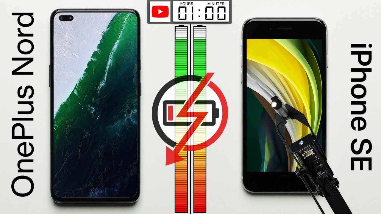 OnePlus Nord vs. iPhone SE Battery Test