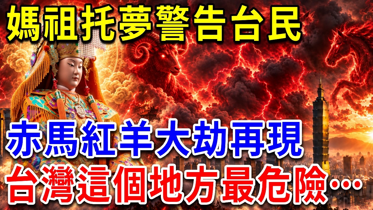 顯靈了！媽祖托夢警告台民：未來有大事發生！千年詛咒「赤馬紅羊劫」再現！這個地方香火最旺卻最危險！2026台灣驚天巨變…#媽祖托夢 #赤馬紅羊劫 #2026台灣運勢 #媽祖預言 #媽祖顯靈 #丙午年預言